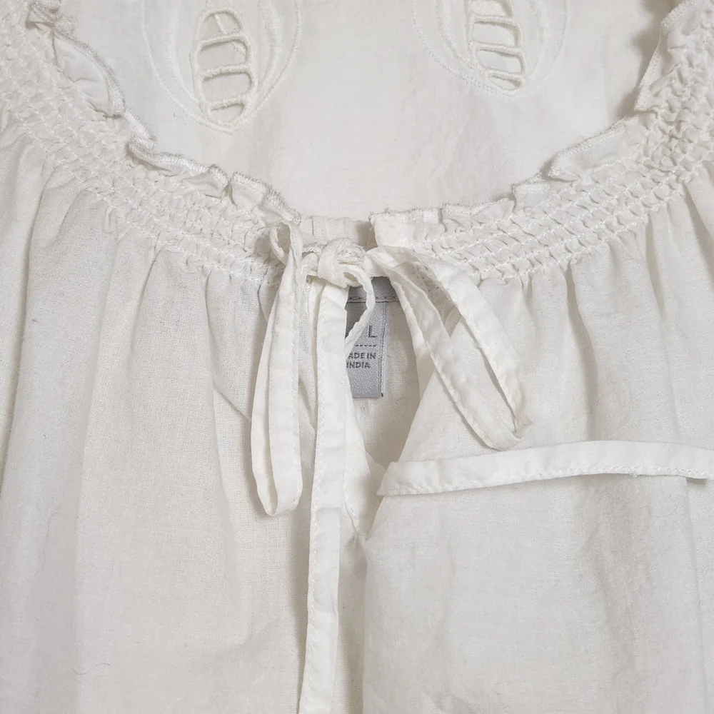 Old Navy Babydoll Tunic Tank/Dress Top Lg Fairy Angelcore Cottagecore Lace Trim - Picture 5 of 14